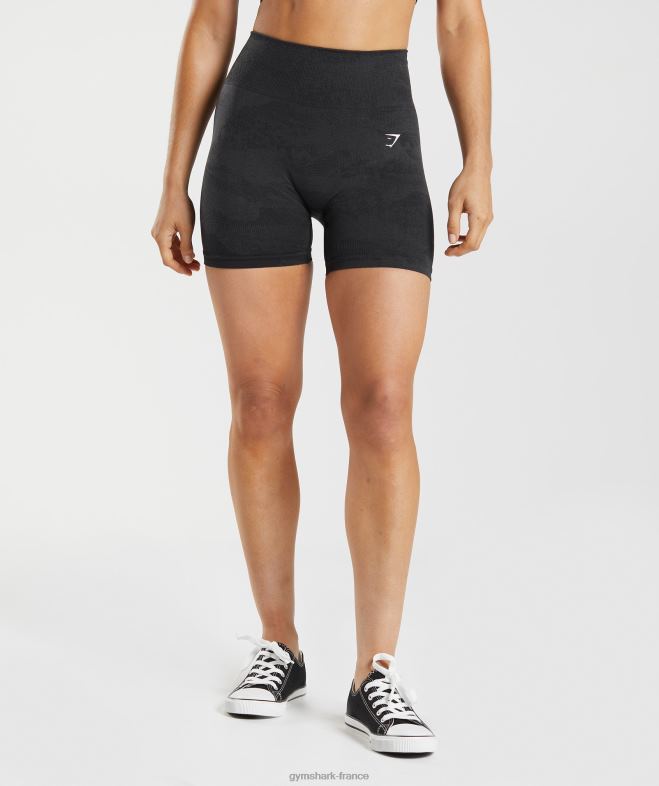 Gymshark adapter le short camouflage sans couture lave | noir/gris onyx femmes 6HF284