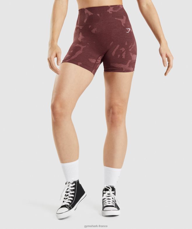 Gymshark adapter le short camouflage sans couture savane | brun cerise femmes 6HF2891