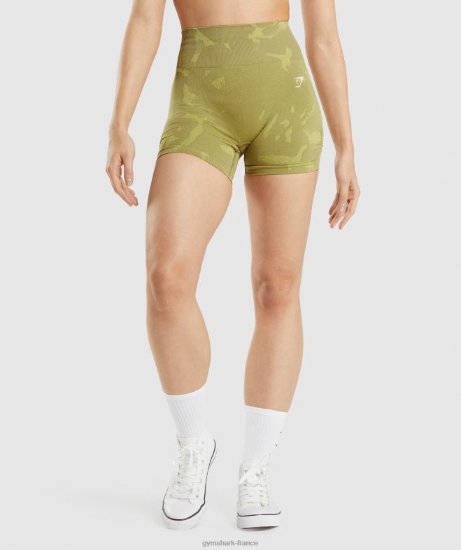 Gymshark adapter le short camouflage sans couture savane | vert griffon femmes 6HF2878