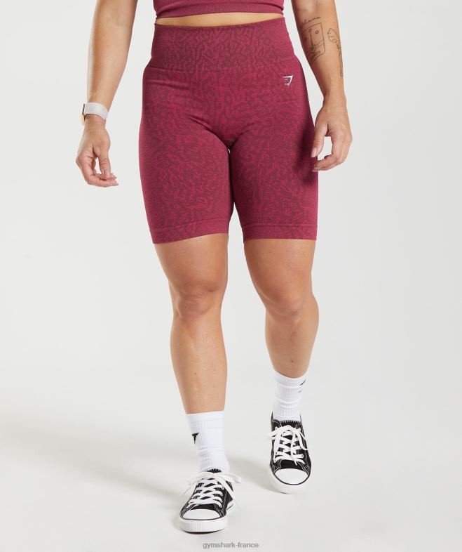 Gymshark adapter le short cycliste sans couture animal récif | brun cerise femmes 6HF2883