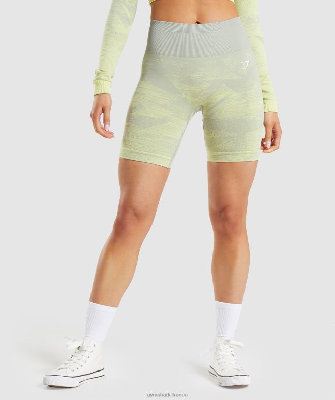 Gymshark adapter un short sans couture ombré triangle | imprimé gris taupe femmes 6HF2887