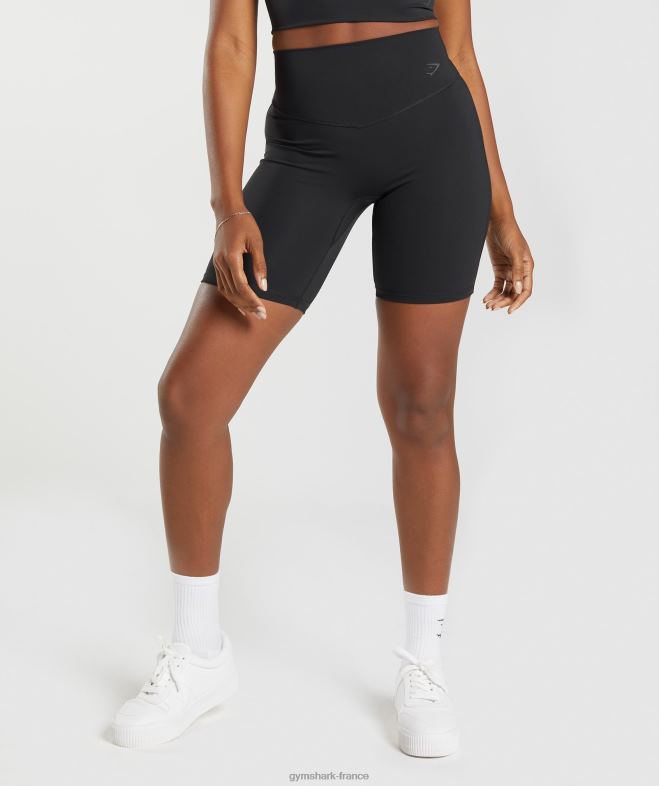 Gymshark short cycliste surélevé noir femmes 6HF2839