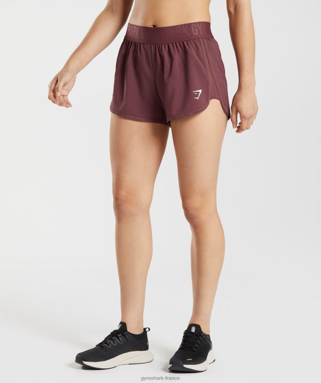 Gymshark short d'entraînement ample brun cerise femmes 6HF2876
