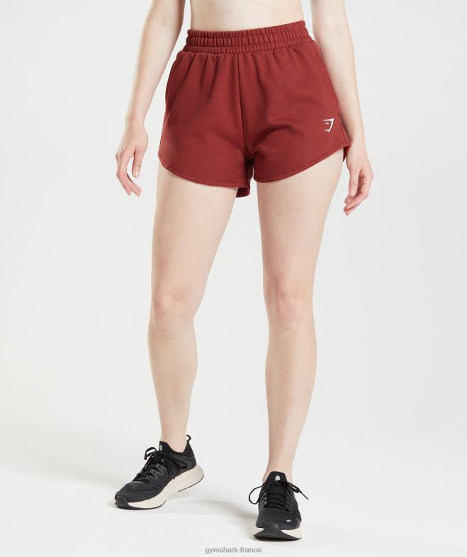 Gymshark short de survêtement d'entraînement rouge bois de rose femmes 6HF2864
