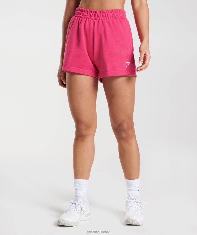 Gymshark short de survêtement fractionné fuchsia brillant femmes 6HF2815