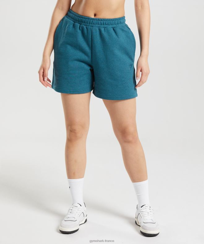 Gymshark short de survêtement pour jour de repos bleu acier chiné femmes 6HF2859