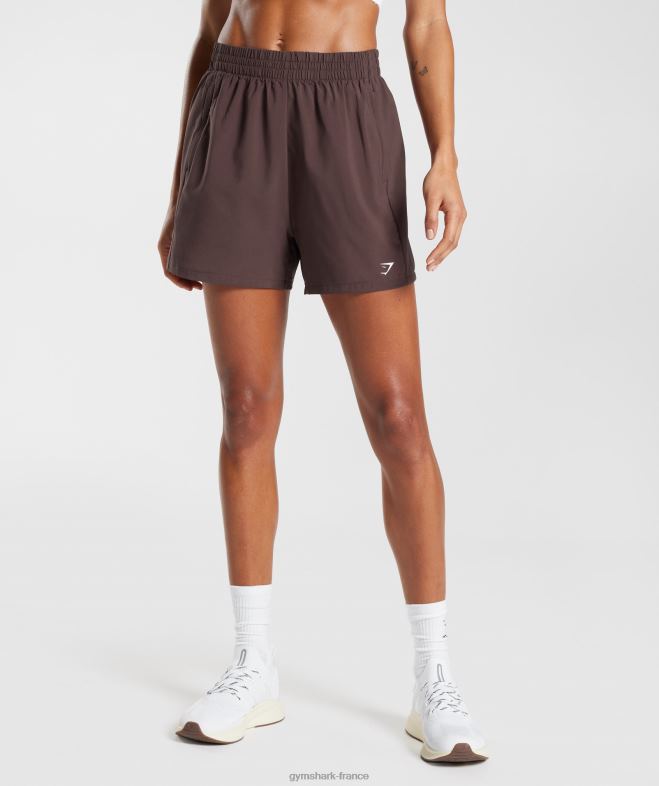 Gymshark short à poches tissées Chocolat brun femmes 6HF2844