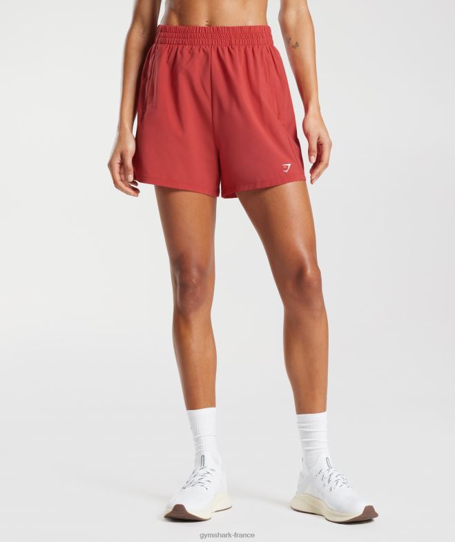 Gymshark short à poches tissées rouge séché au soleil femmes 6HF2856