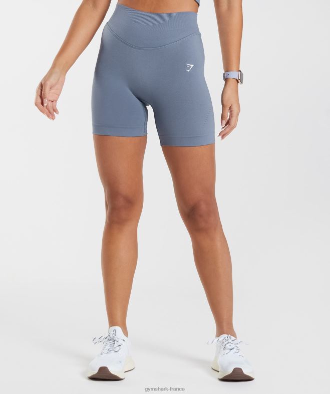Gymshark short sans couture en sueur bleu du soir femmes 6HF2821