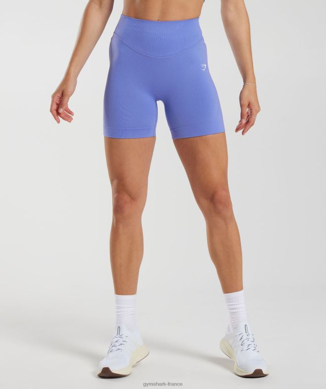 Gymshark short sans couture en sueur bleu raisin femmes 6HF2817