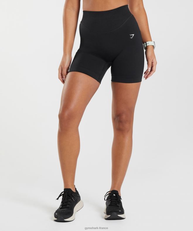 Gymshark short sans couture en sueur noir femmes 6HF289