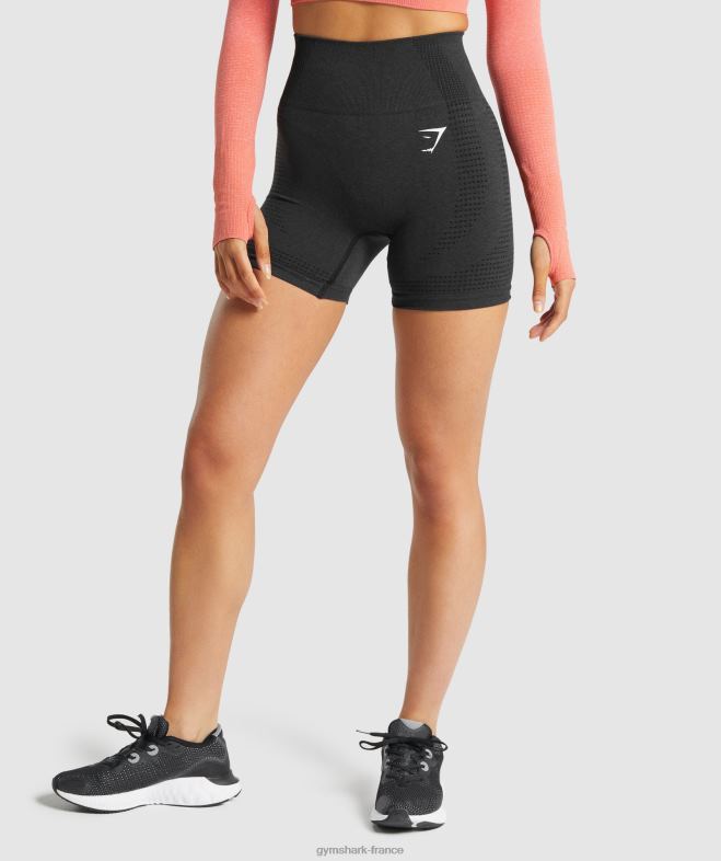 Gymshark short vital sans couture 2.0 marne noire femmes 6HF282