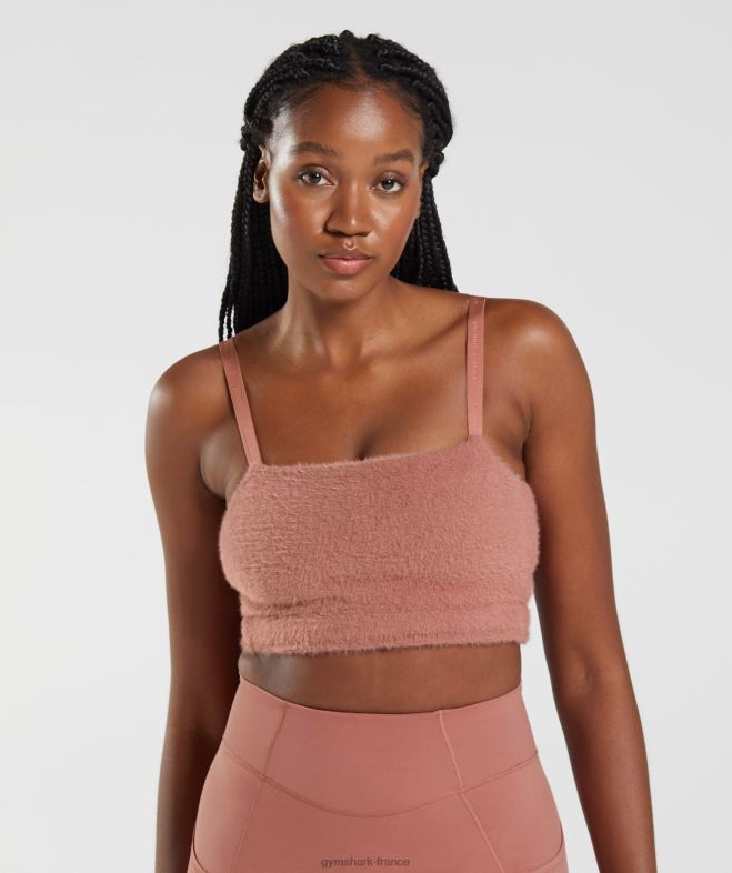 Gymshark bandeau en tricot à cils Whitney rouge canyon femmes 6HF28166
