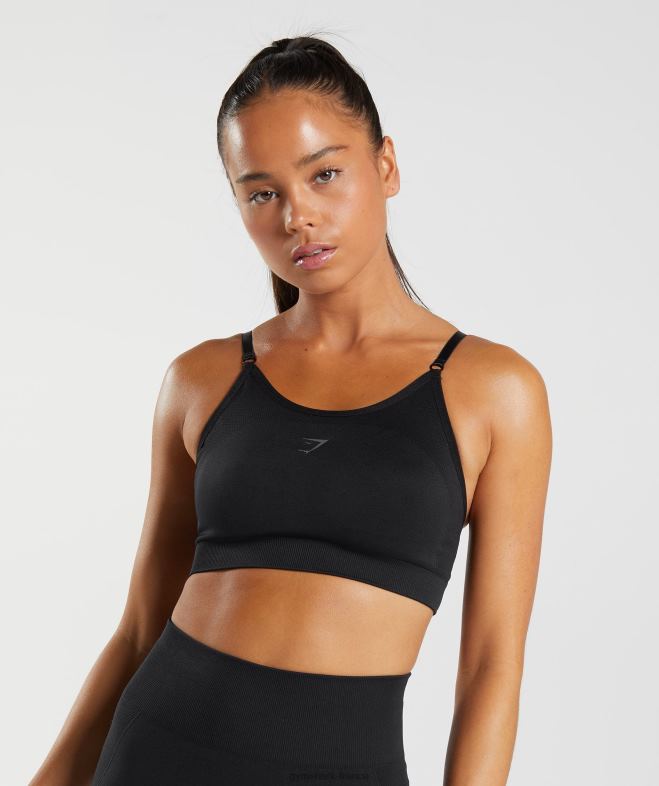 Gymshark soutien-gorge de sport à bretelles flexibles noir femmes 6HF28196