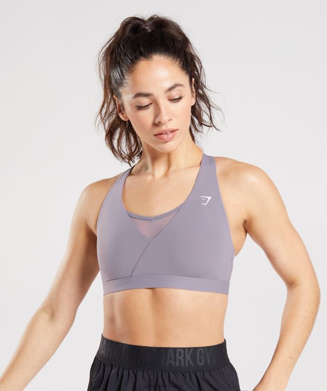 Gymshark soutien-gorge de sport croisé lavande ardoise femmes 6HF28140
