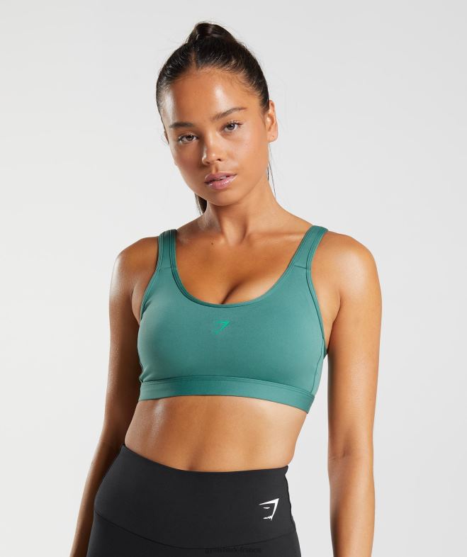 Gymshark soutien-gorge de sport fractionné vert hoya femmes 6HF28222