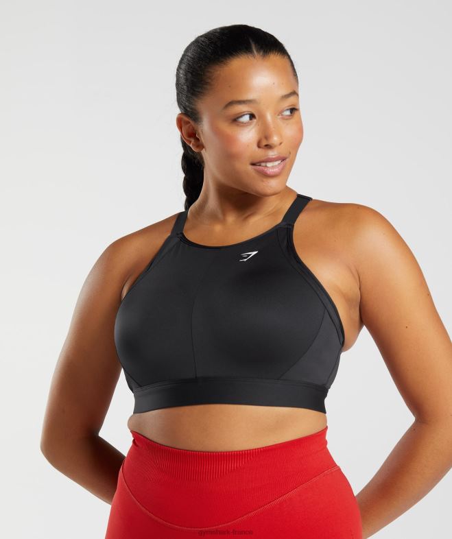 Gymshark soutien-gorge de sport à haut maintien et col montant noir femmes 6HF28184