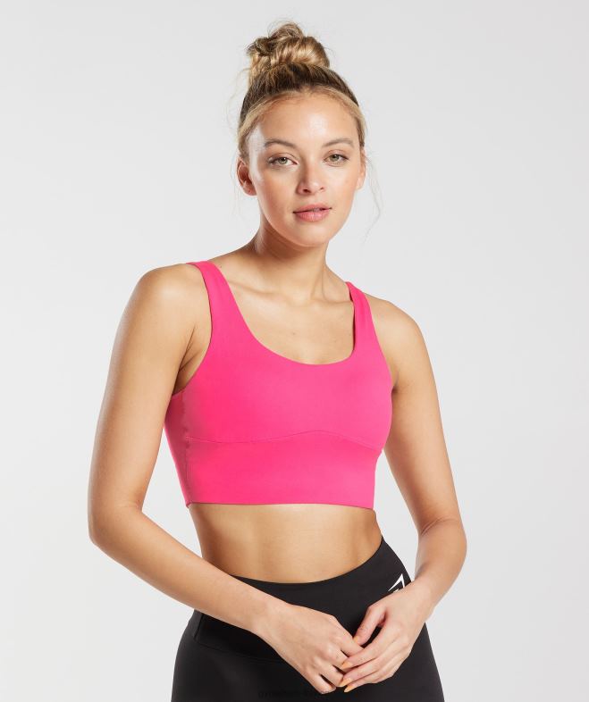 Gymshark soutien-gorge de sport long fuchsia brillant femmes 6HF28130