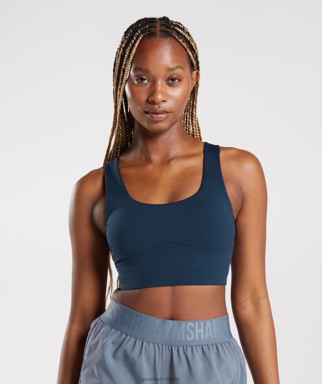 Gymshark soutien-gorge de sport long marine femmes 6HF28131