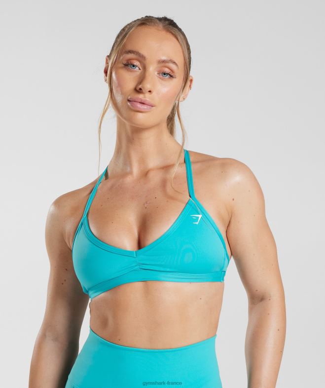 Gymshark soutien-gorge de sport minimal bleu égéen femmes 6HF28237
