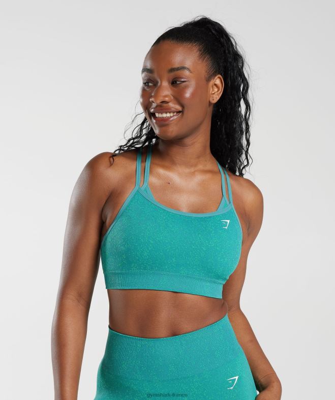 Gymshark soutien-gorge de sport sans couture adapt fleck bijou vert femmes 6HF28173
