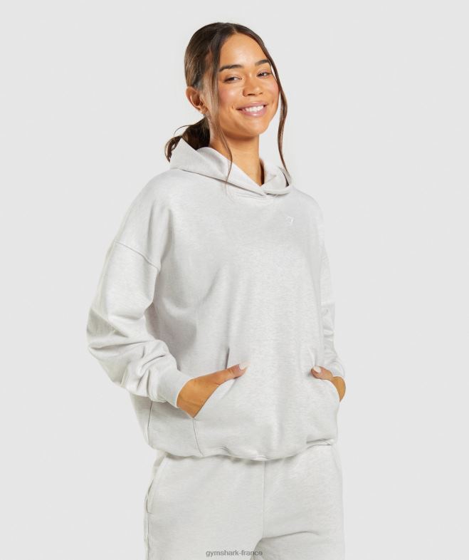 Gymshark jour de repos sweat à capuche marne blanche femmes 6HF28361