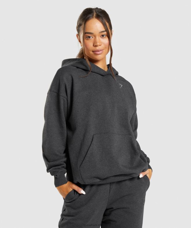 Gymshark jour de repos sweat à capuche marne noire femmes 6HF28345