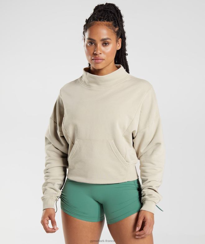Gymshark sweat délavé Legacy gris galet femmes 6HF28399