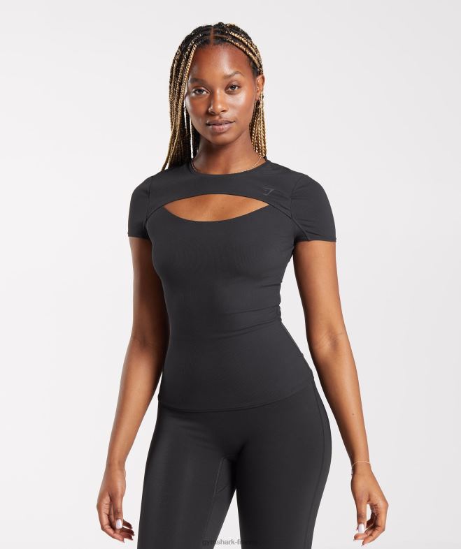 Gymshark élever le sommet noir femmes 6HF28424