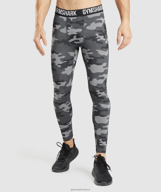Gymshark leggings de base element imprimé gris Hommes 6HF281036