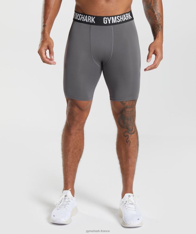 Gymshark short de base element silhouette grise Hommes 6HF281037