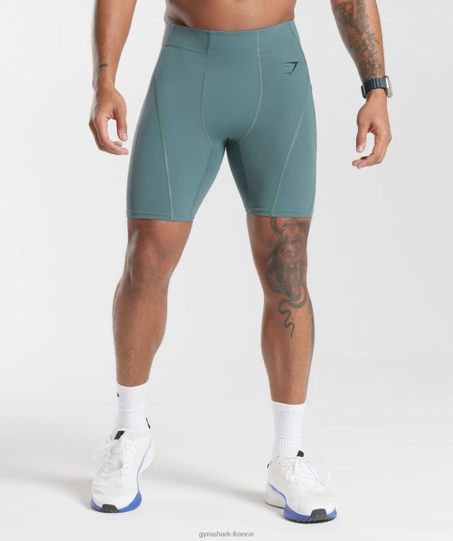 Gymshark short de contrôle bleu tonnerre Hommes 6HF281031