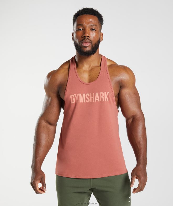 Gymshark Apollo Stringer kaki rouge Hommes 6HF281000