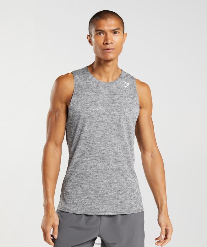 Gymshark arrivée débardeur slim chiné gris silhouette/gris clair chiné Hommes 6HF28906