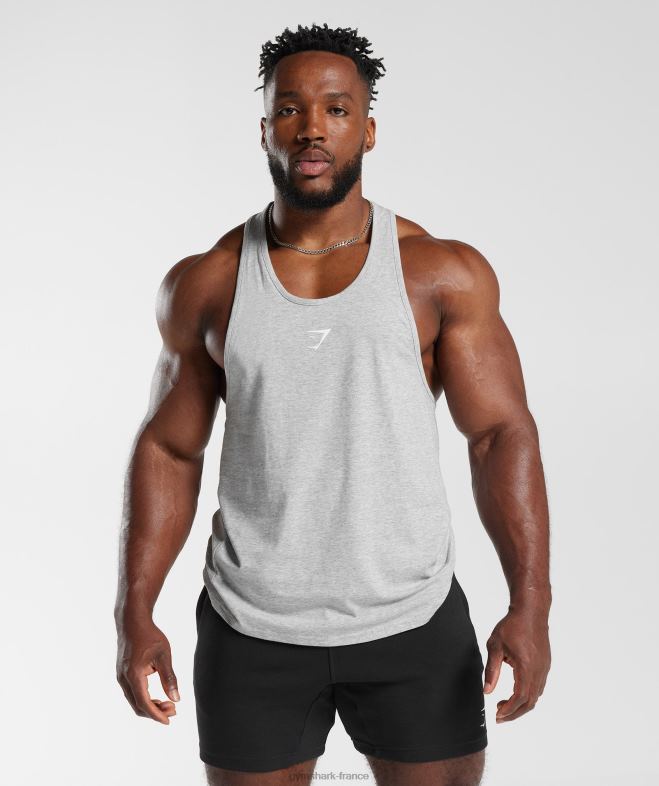 Gymshark longeron critique 2.0 chiné gris clair Hommes 6HF281002