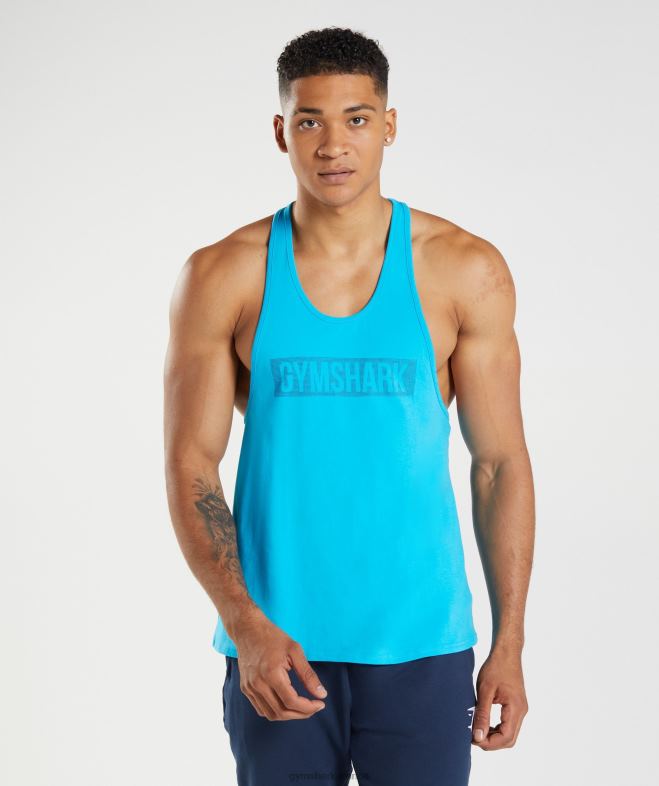 Gymshark longeron de bloc bleu requin Hommes 6HF281007
