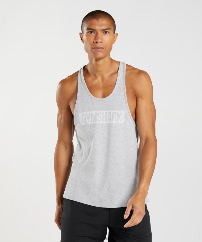 Gymshark longeron de bloc chiné gris clair Hommes 6HF281012