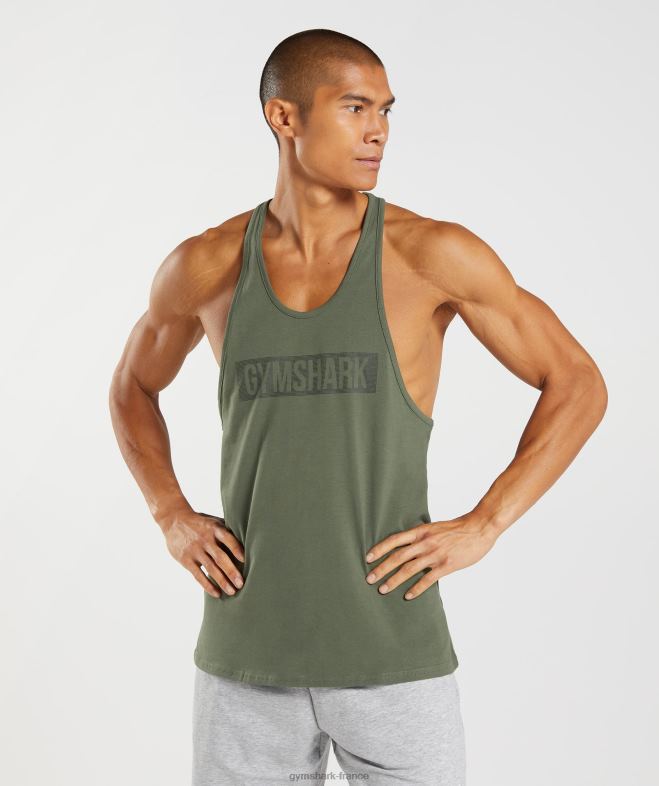 Gymshark longeron de bloc noyau d'olive Hommes 6HF281014