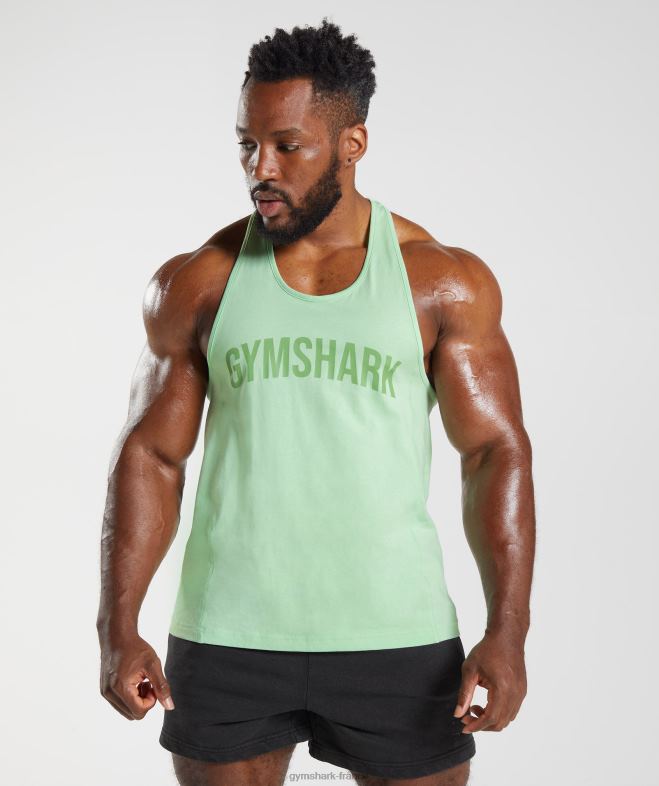 Gymshark longeron de puissance vert aloès Hommes 6HF281004