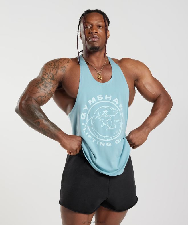 Gymshark longeron hérité bleu iceberg Hommes 6HF281021