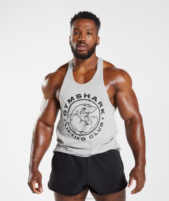 Gymshark longeron hérité chiné gris clair Hommes 6HF281020