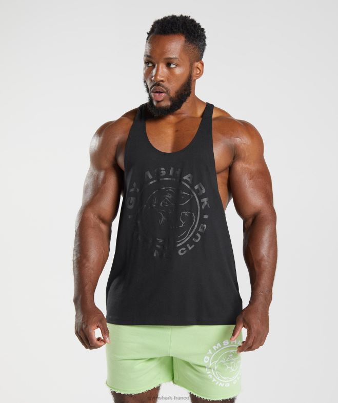 Gymshark longeron hérité noir Hommes 6HF281008