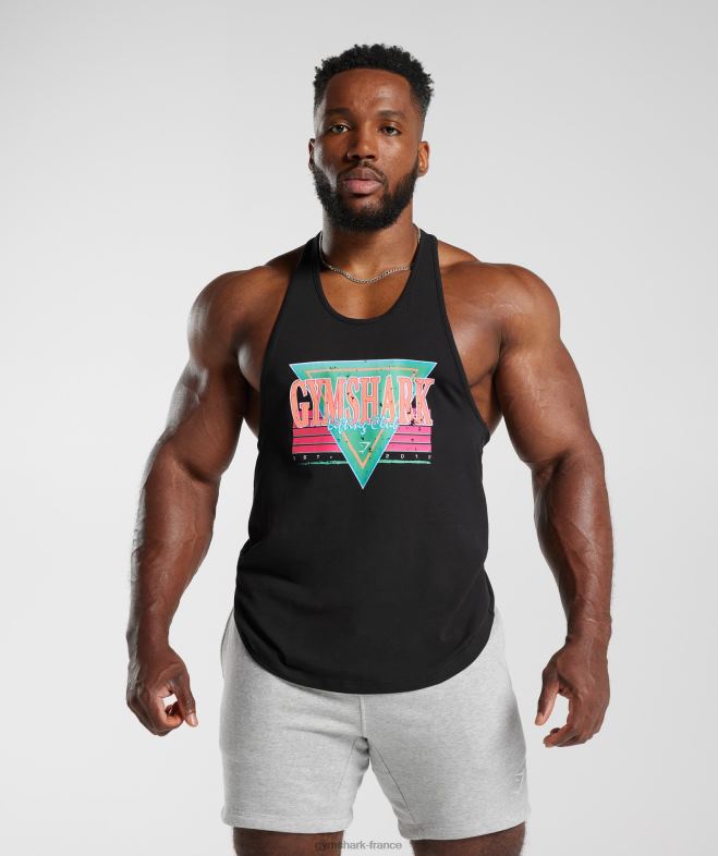 Gymshark longeron à ondes rétro noir Hommes 6HF28991
