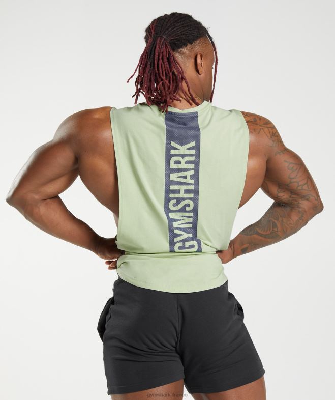 Gymshark réservoir à bras tombant audacieux flore vert Hommes 6HF28912