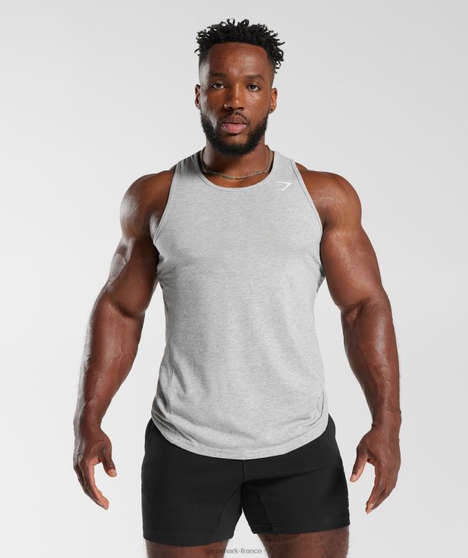 Gymshark réservoir critique 2.0 chiné gris clair Hommes 6HF28919