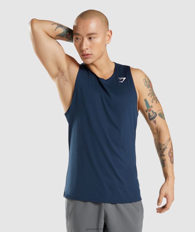 Gymshark réservoir d'arrivée marine Hommes 6HF28896
