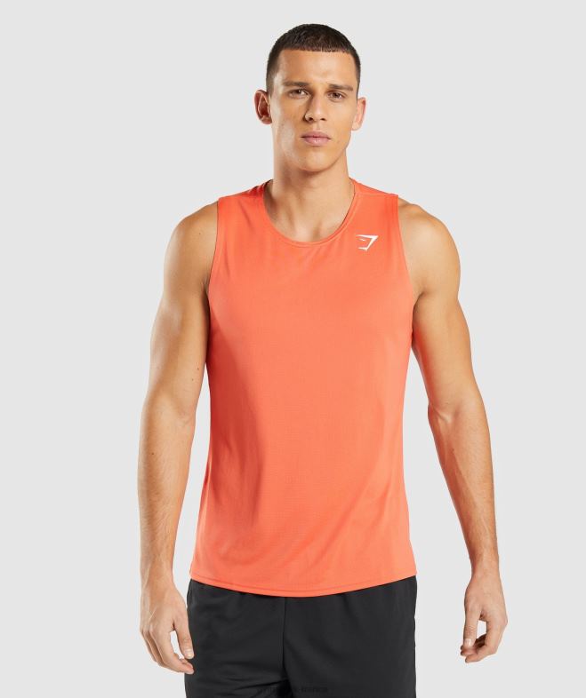 Gymshark réservoir d'arrivée papaye orange Hommes 6HF28969