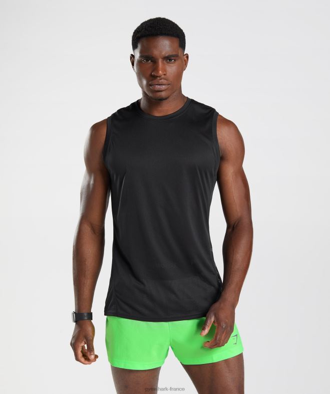 Gymshark réservoir de sport noir/noir chiné Hommes 6HF28925