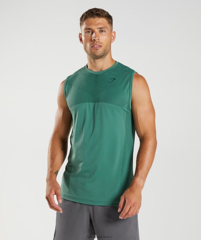 Gymshark réservoir sans couture apex vert hoya/vert forêt Hommes 6HF28910