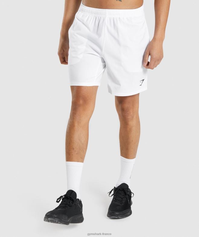 Gymshark arrivée 7 shorts blanc Hommes 6HF28518